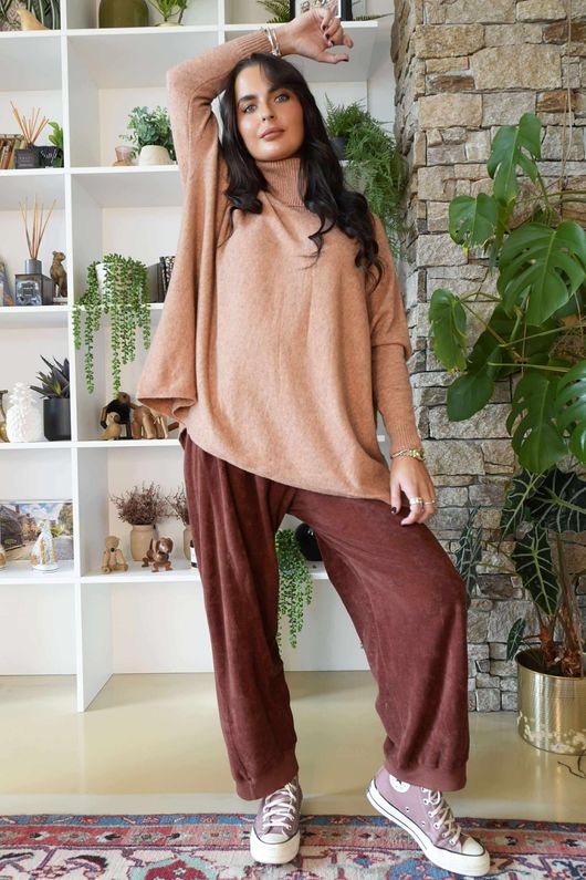 Beyond Terry Oversized Cowl Knit Tuscan Marl